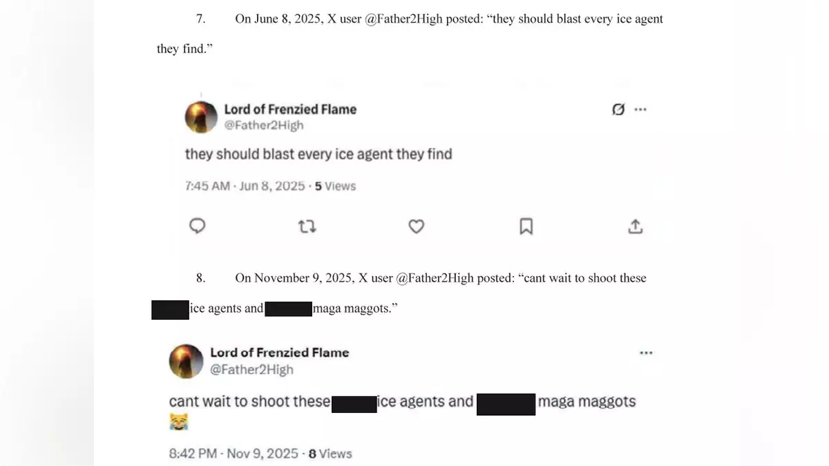 Федеральные власти сообщают, что мужчина, угрожавший расстрелом агентам иммиграционной службы, имел при себе винтовки, бронежилет и запас боеприпасов.