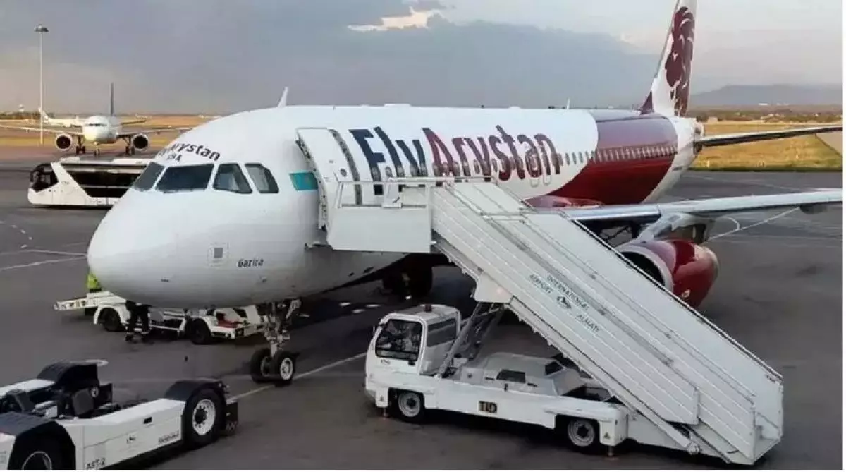 Самолет FlyArystan столкнулся с птицами
