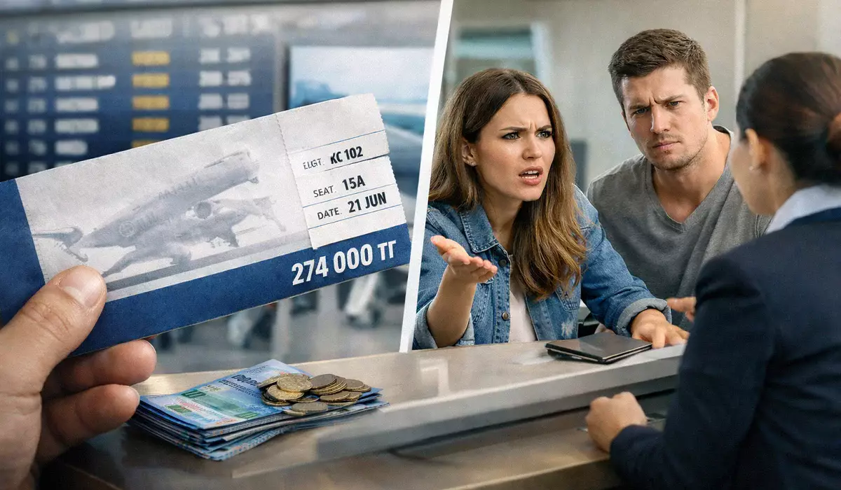 Овербукинг дауы: 274 мың теңгеге билет алған Қарағанды тұрғынына небәрі 50 мың теңге өтемақы төленді