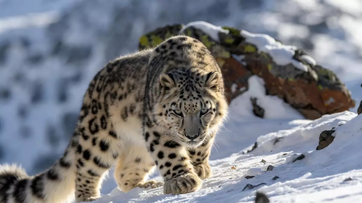 Снежные барсы спускаются с гор