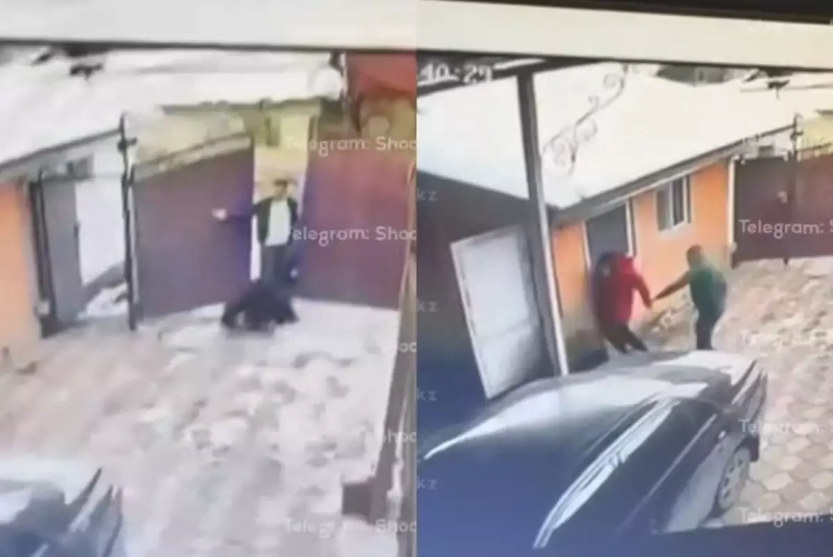 Қаскелеңде ер адам әйелін мен енесін өлімше етіп сабаған видеосы тарады (ВИДЕО)