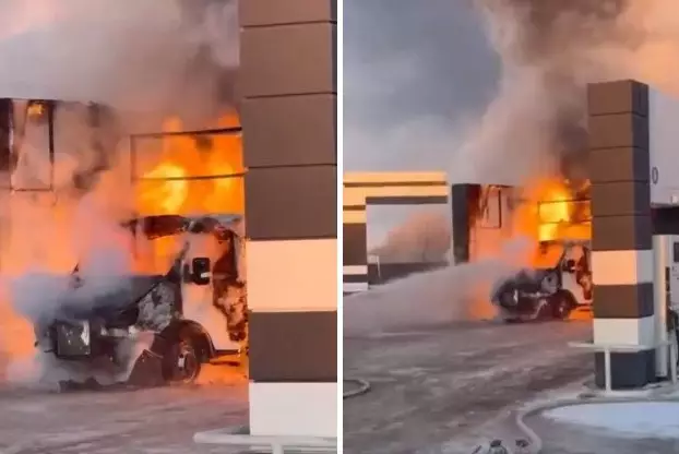 Пожар вспыхнул на газовой станции в Актобе