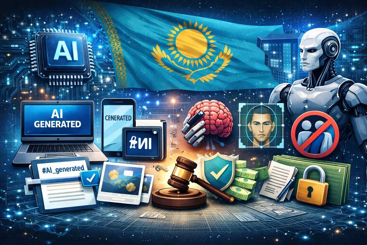 Қазақстанда жасанды интеллект заңы күшіне енді: 865 мың теңге айыппұл