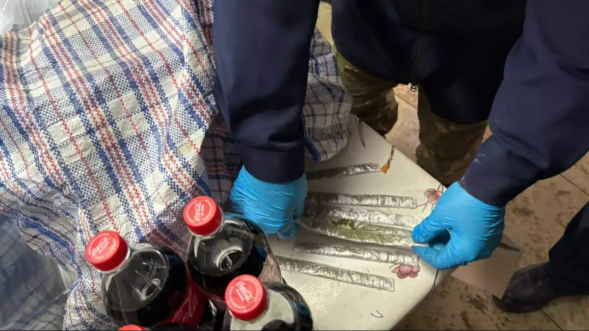 Сөмкенің бауына жасырған: Түрмеге есірткі өткізбек болған азамат ұсталды