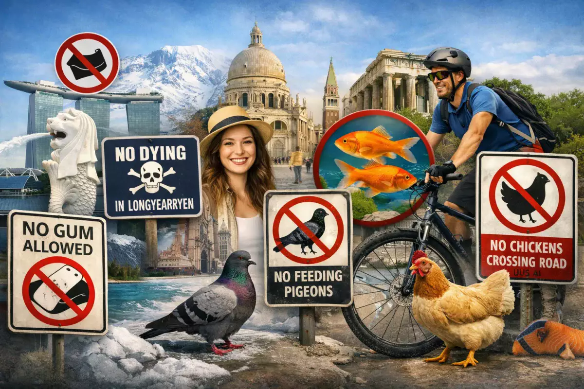Не жуйте, не улыбайтесь и не умирайте: самые странные законы в мире