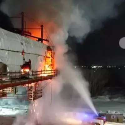 Строящийся мост через Иртыш загорелся в Павлодаре