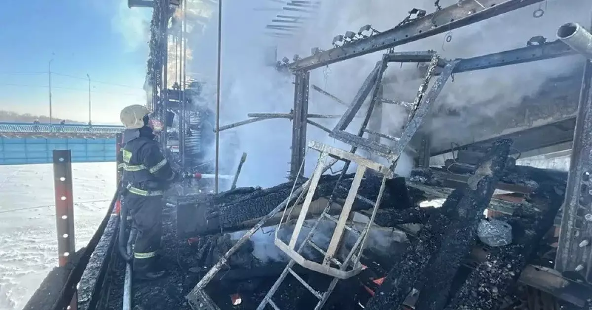  Павлодарда салынып жатқан көпірден бір тәулікте екі рет өрт шықты 
