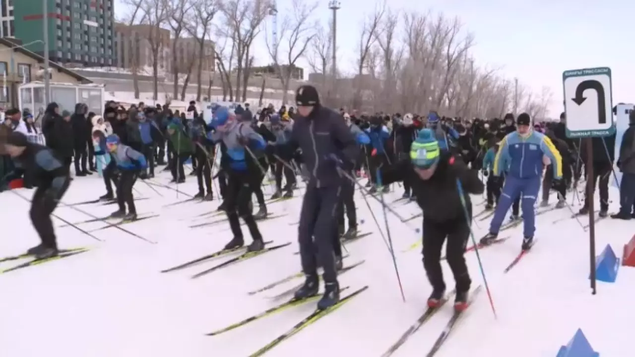 Фестиваль лыжного спорта в поддержку олимпийцев провели в Костанае