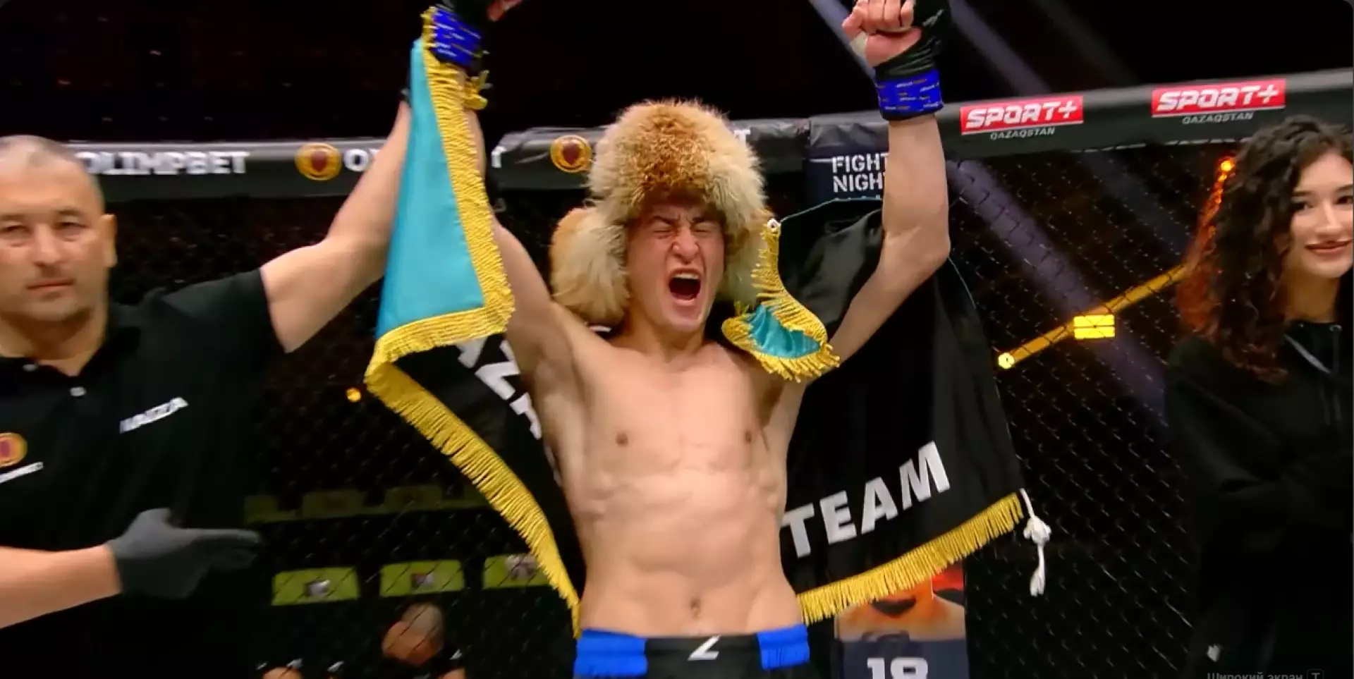 Казахстанский боец ММА уничтожил узбекистанца в первом раунде.Видео