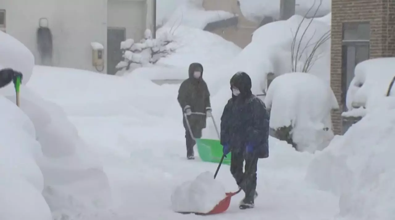 Жапонияда тағы қалың қар жауды