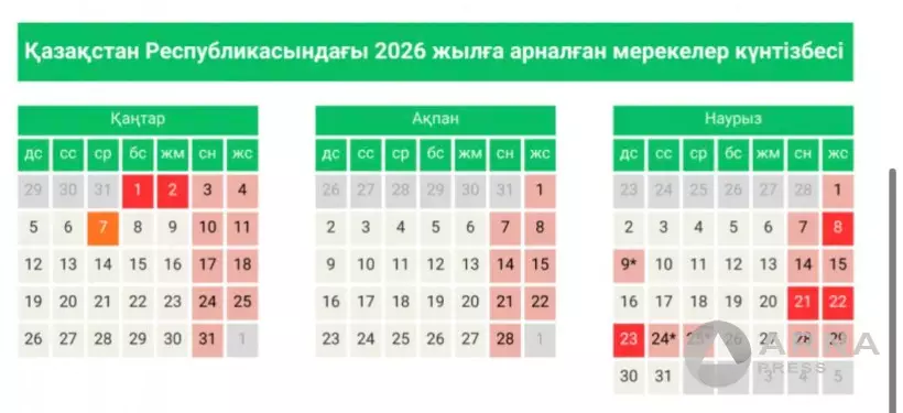 Наурызда Қазақстандықтар қанша күн демалады