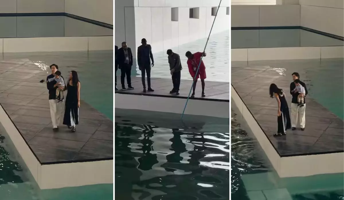 Луврде iPhone-ды суға лақтырған Айнұр Тұрсынбаеваның немересі отбасын әлемге әйгілі етті