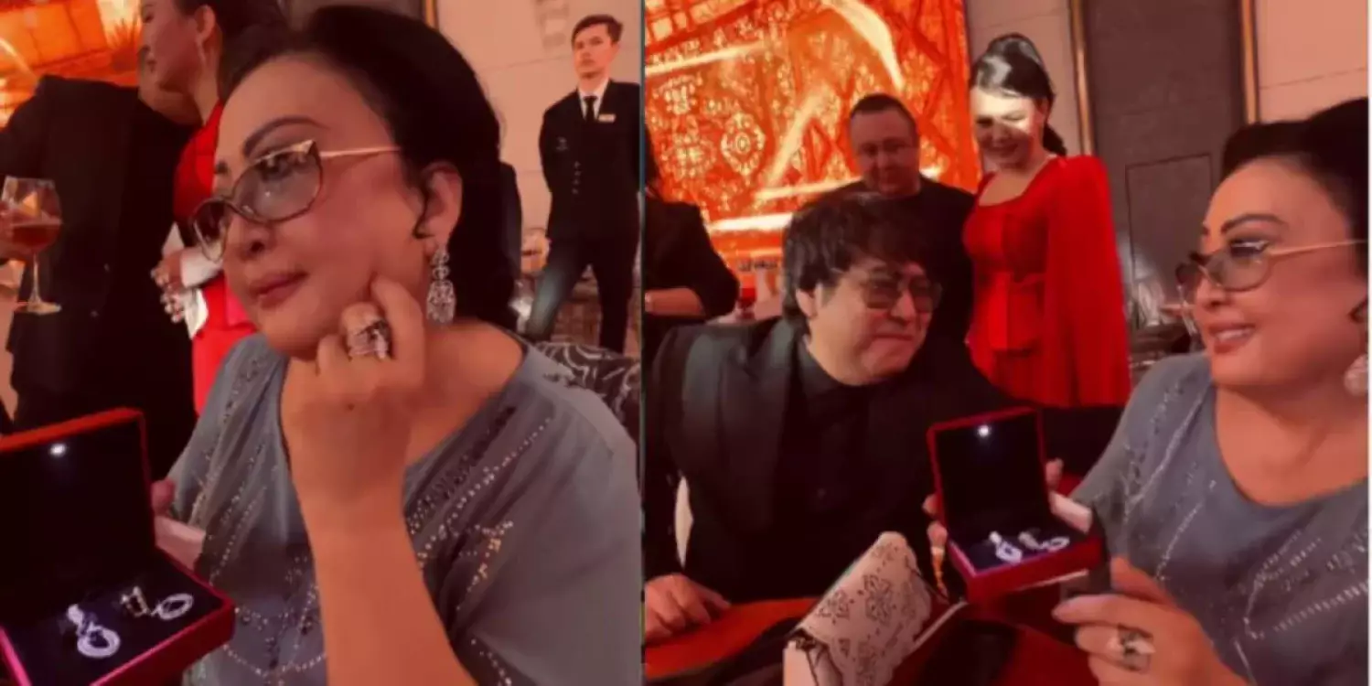 Мақпал Жүнісова Ырысбаладан алған қымбат сыйлықтарын көрсетті