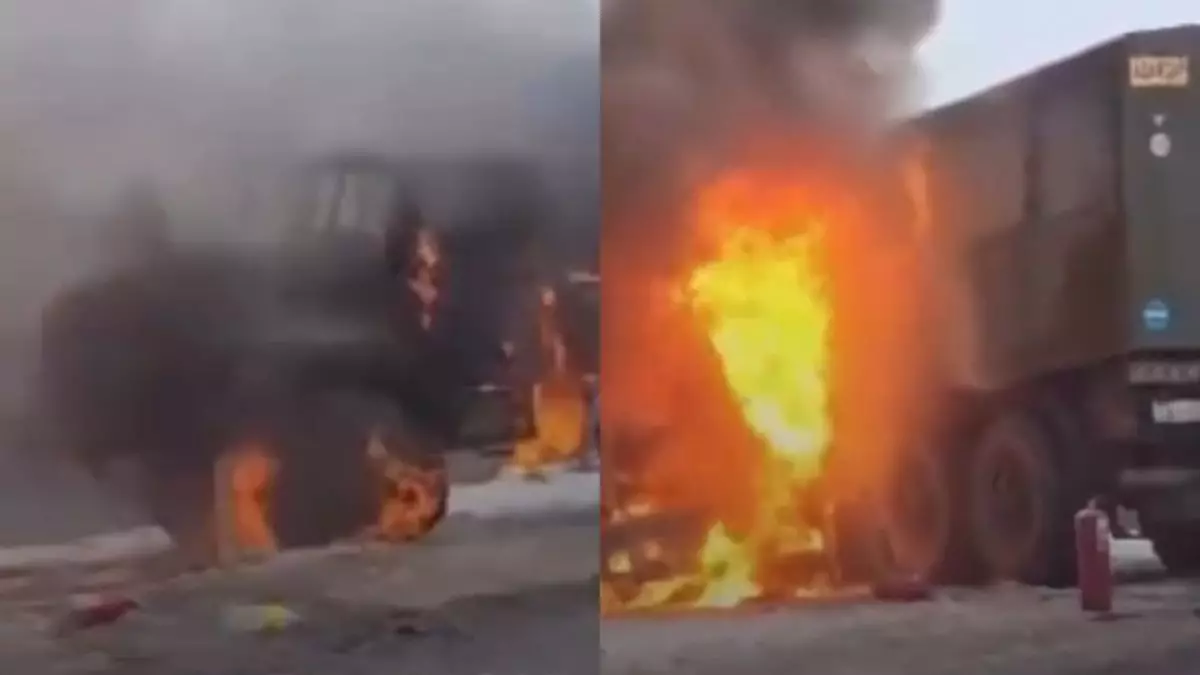 Авария с военной техникой на трассе Актобе – Орал: Минобороны прокомментировало видео из соцсетей