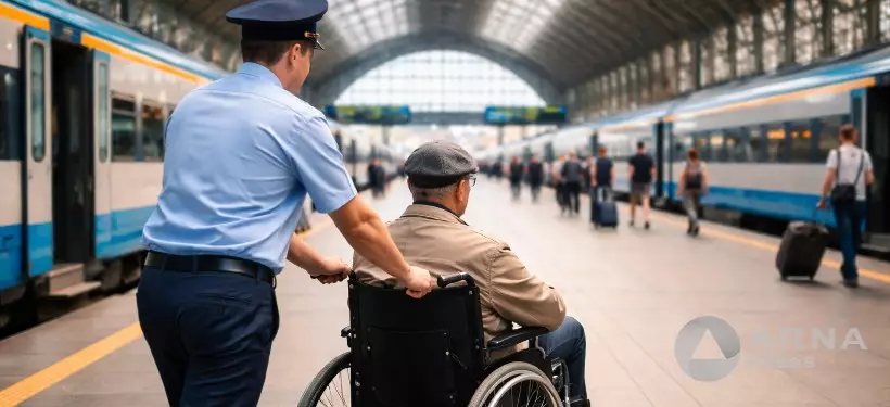 Новая услуга сопровождения пассажиров с инвалидностью появилась на ж/д вокзалах Казахстана
