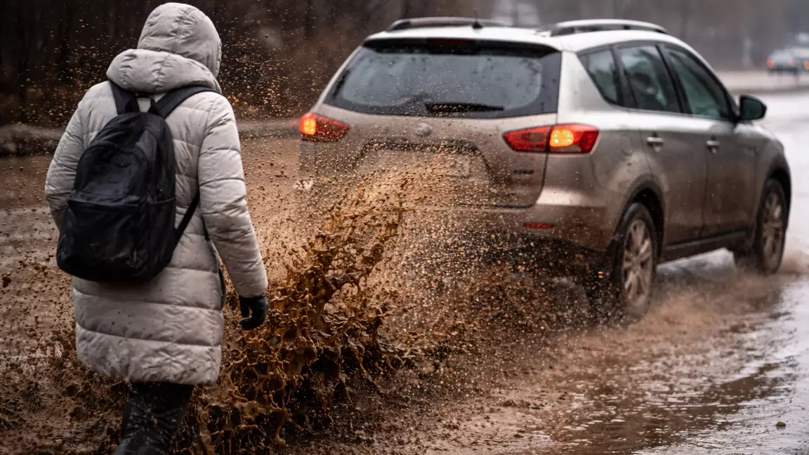 Жаяу жүргіншіге балшық шашқан жүргізуші соттан бір-ақ шықты