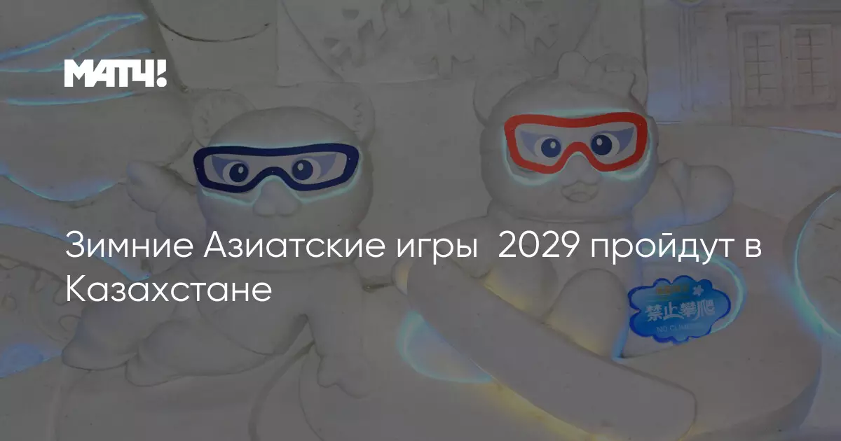 Зимние Азиатские игры 2029 года пройдут в Казахстане.