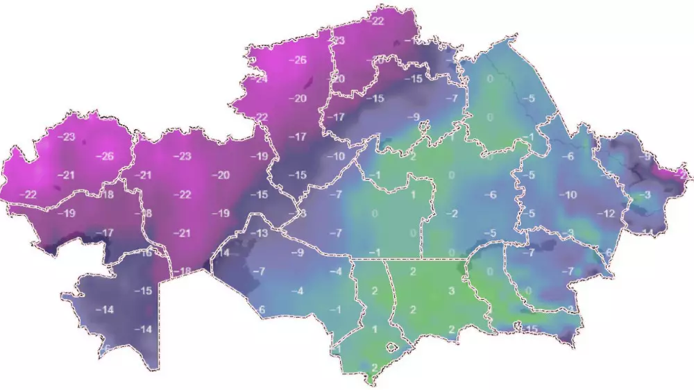 Қазақстанда аяз күшейеді: ТЖМ ескерту жасады
