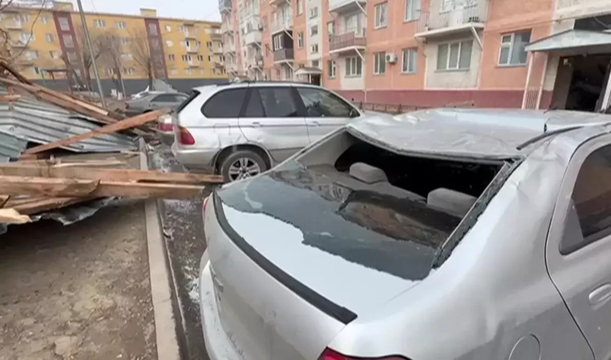 Разлетались ветки деревьев и провода: в Жамбылской области разбушевался ураган