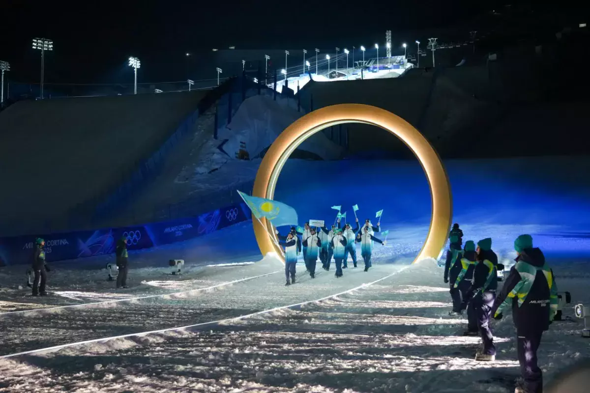 Сборная Казахстана приняла участие в параде на церемонии открытия ОИ-2026