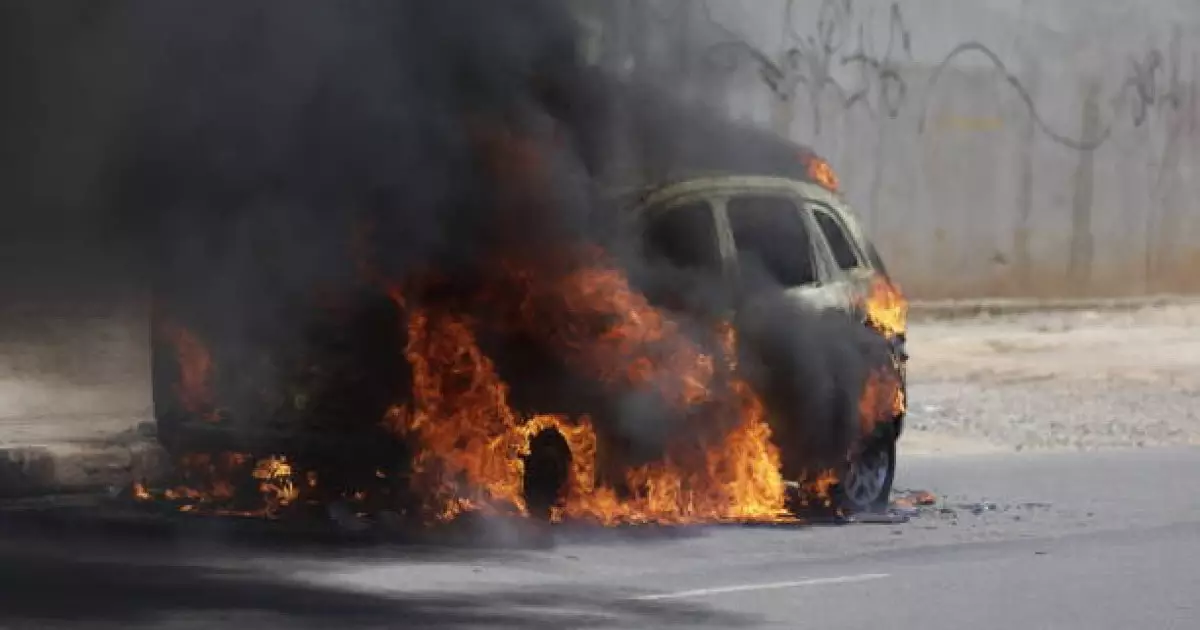  Ақтөбе облысында тас жолда көлік өртеніп кетті 