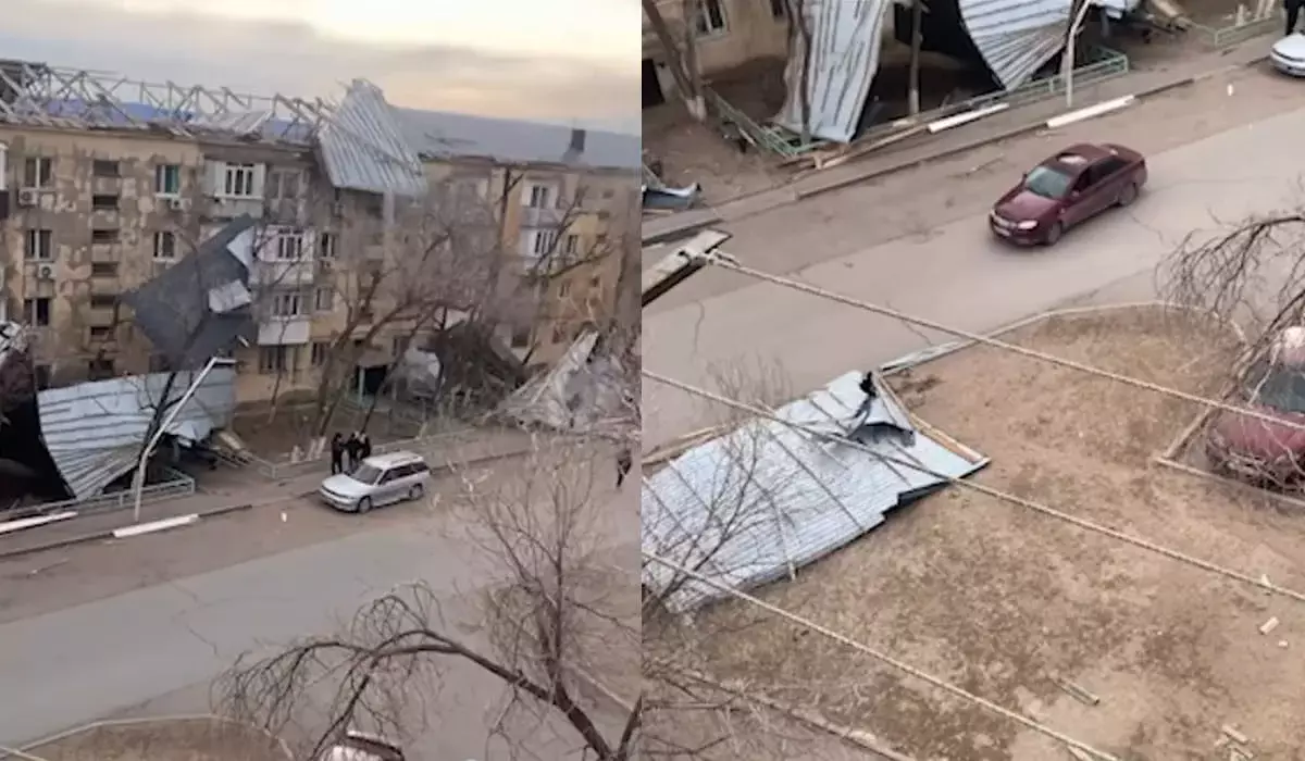 Стихия в Конаеве: штормовой ветер снес крыши многоэтажек и обесточил микрорайоны (ВИДЕО)