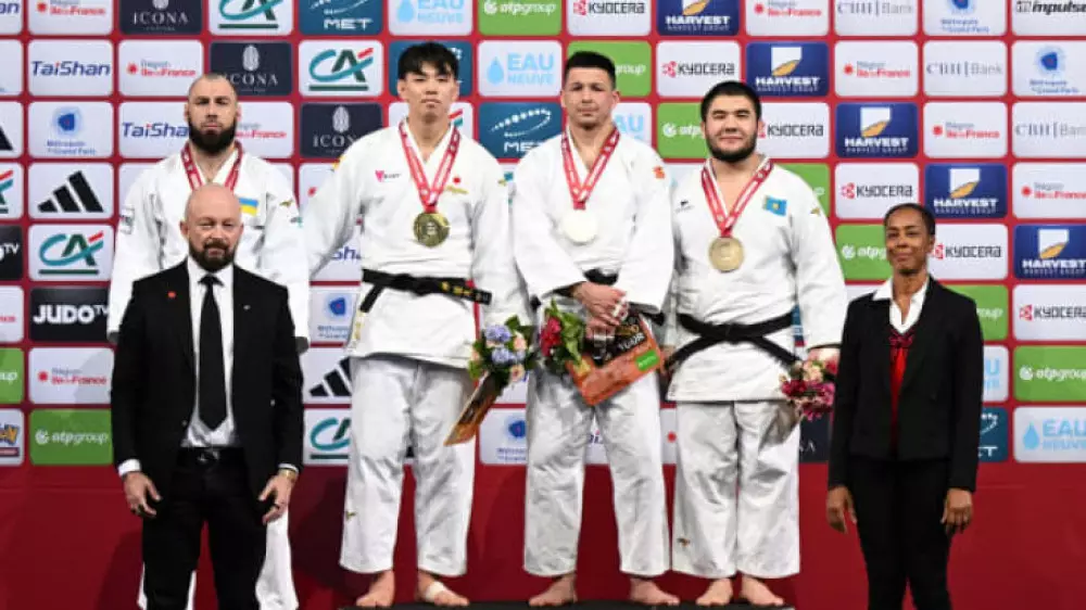 Два триумфа на “голден скор“: Казахстан завоевал медали на Grand Slam в Париже