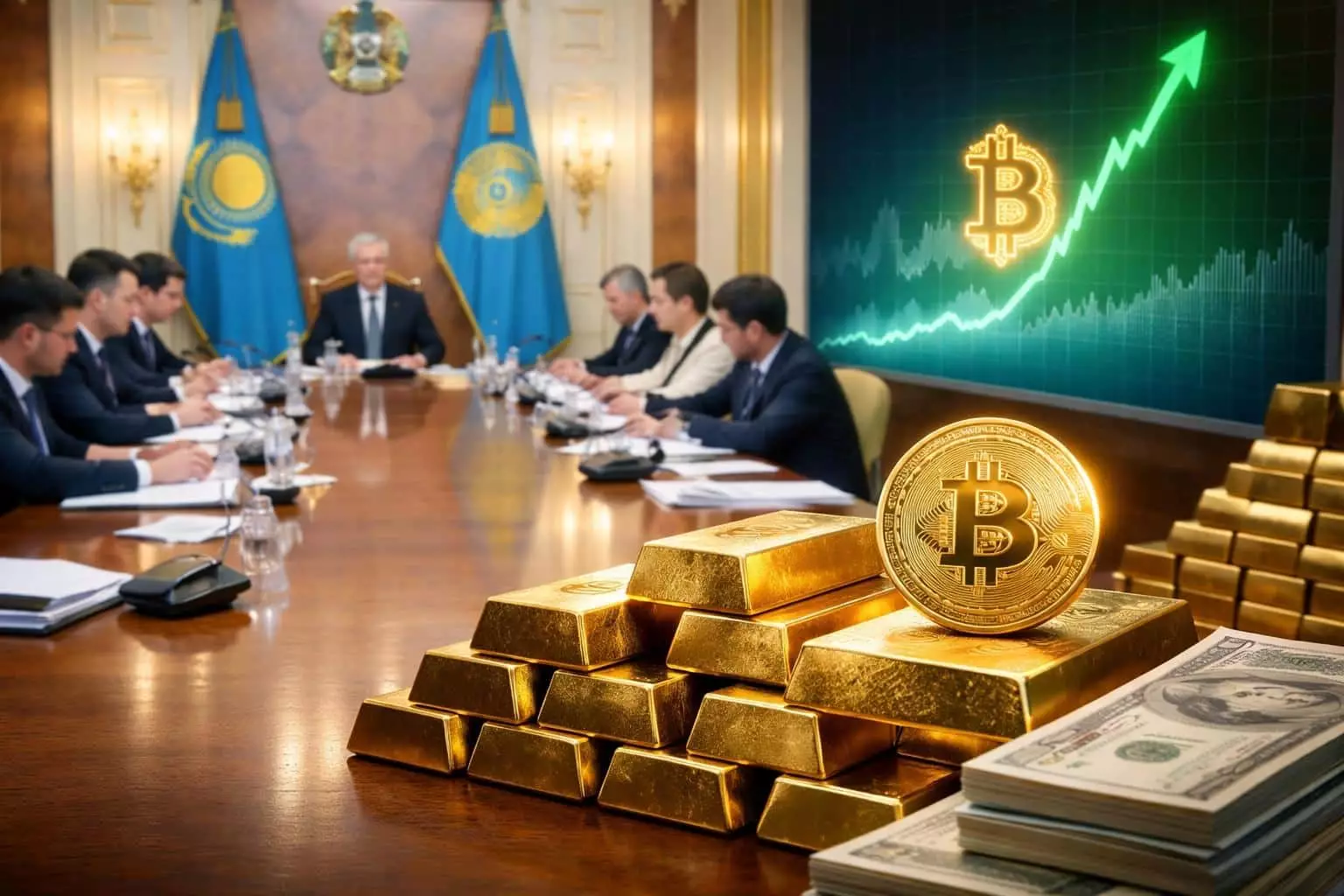 Казахстан переводит золотые резервы в биткоин
