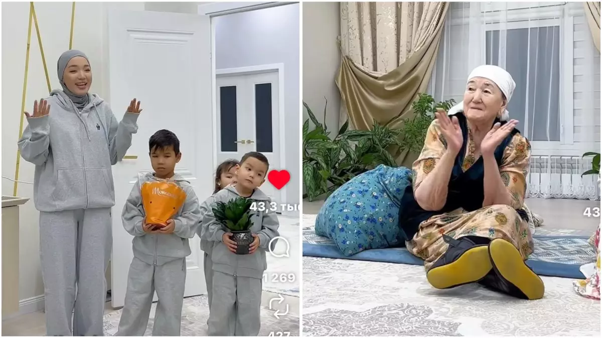 «Анамның орнын басқан жан»: Абай Бегейдің қызы нағашы әжесіне тосынсый жасады (ВИДЕО)