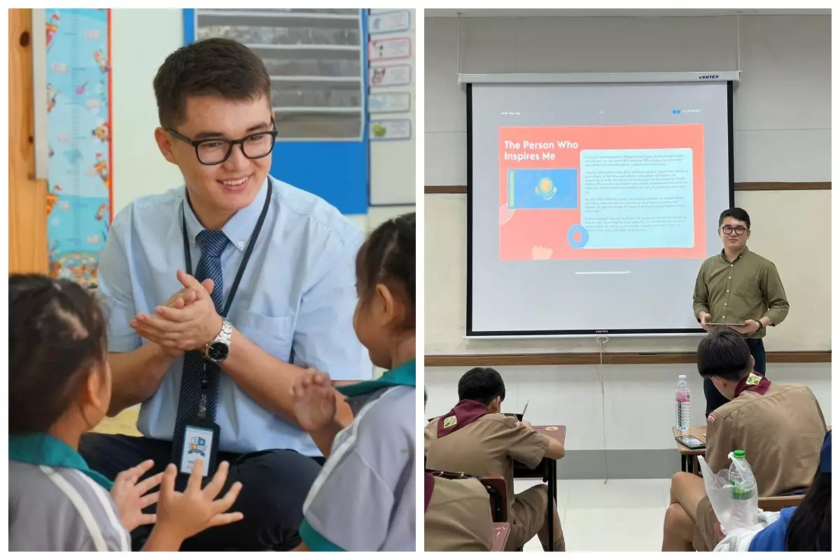 "Оқушылар аттестатпен қатар, кәсіп алып шығады": Қазақстандық жігіт Таиландтағы мемлекеттік мектепте ағылшын тілінен сабақ береді