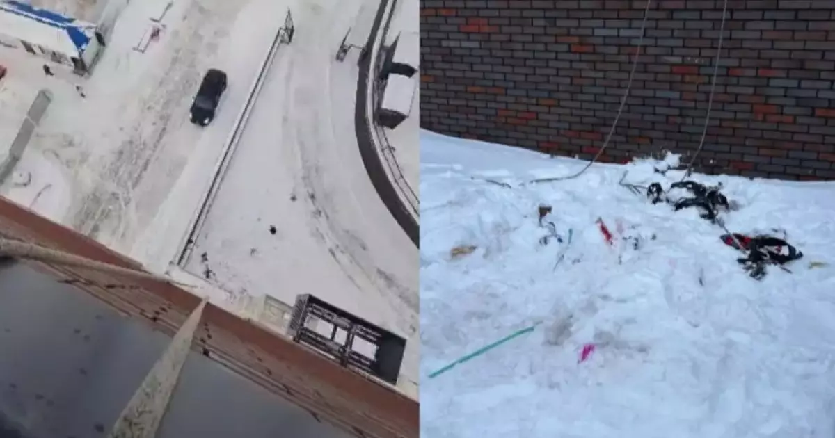  Астанада альпинист салынып жатқан көпқабатты үйден құлады 