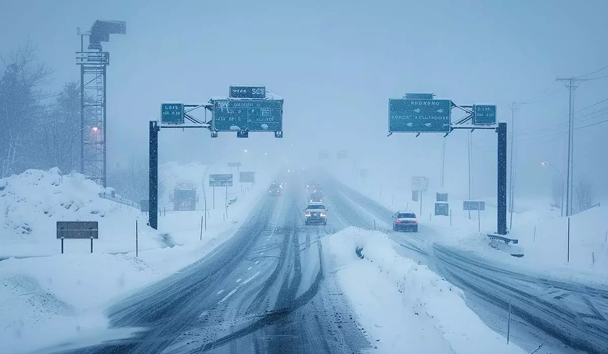 Движение закрыли на дорогах в пяти областях Казахстана