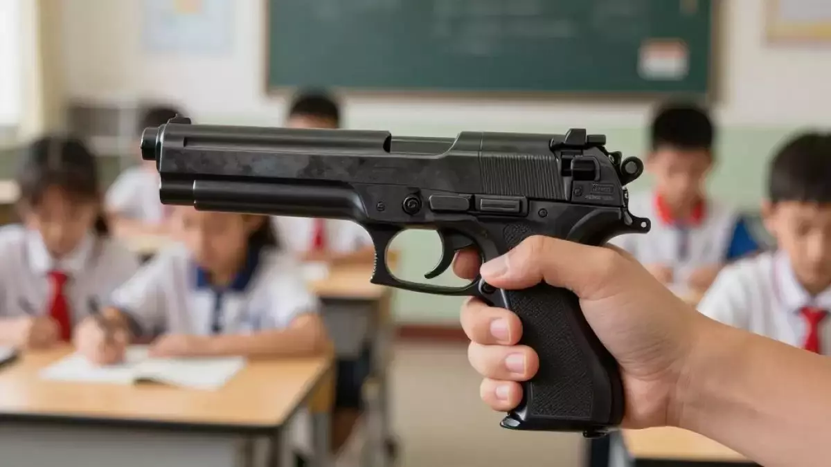 Петропавлда 11 сынып оқушысы мектепке тапаншамен келген