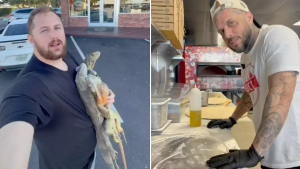 Пицца с мясом игуаны? Вирусное видео из ресторана во Флориде вызвало восхищение и возмущение.