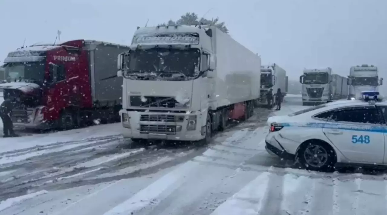 Түркістан облысында жүк көліктерінің қозғалысы шектелді