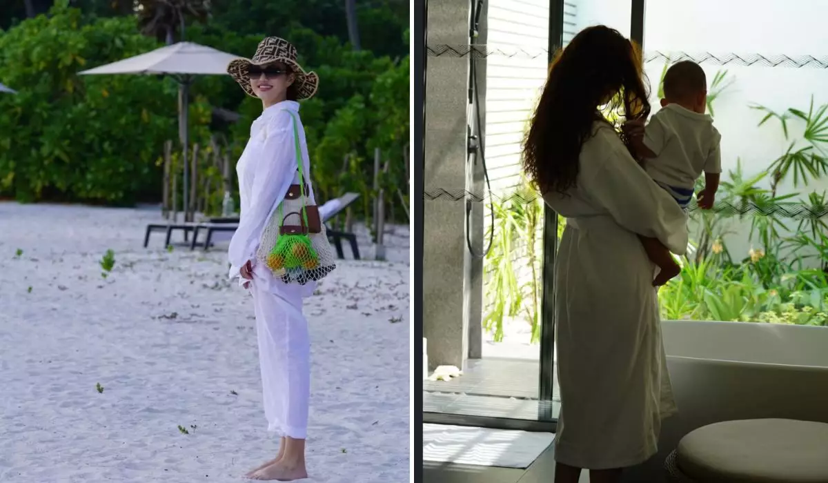 Ерке Есмахан Мальдив аралдарындағы отбасылық демалысынан әсерлі сәттерді көрсетті