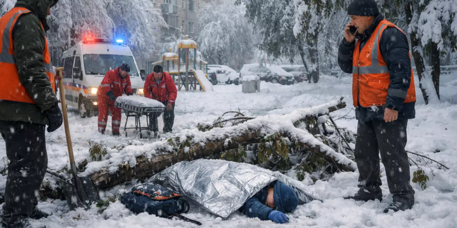Шымкентте қар басқан ағаш бұтағының астында қалған оқушы қаза тапты