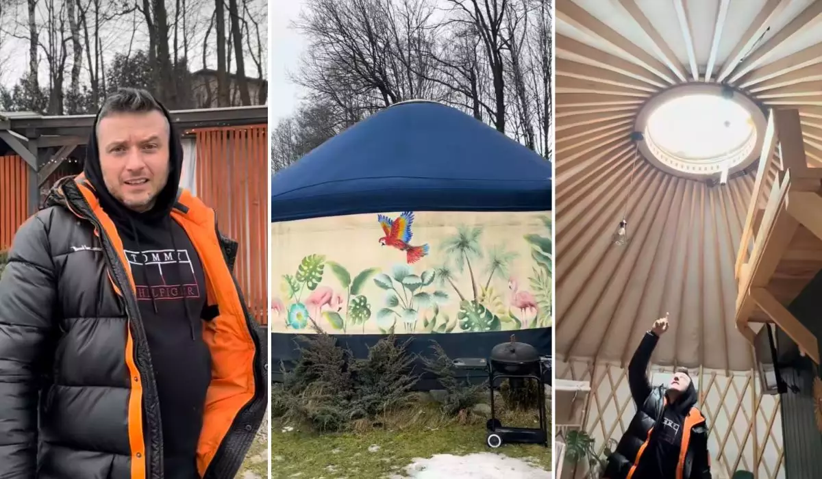 "Керемет тарту": Польшада ер адам қазақстандық әйелі үшін ауласына киіз үй орнатқан