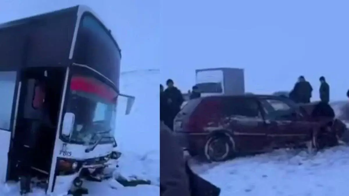 Жамбыл облысында жеңіл көлік автобусқа соғылып, бір адам қаза тапты