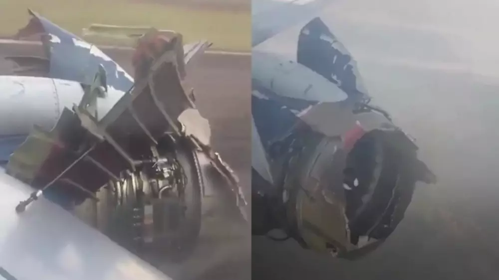 “Страшные кадры“: самолёт с пассажирами экстренно изменил маршрут из-за отказа двигателя