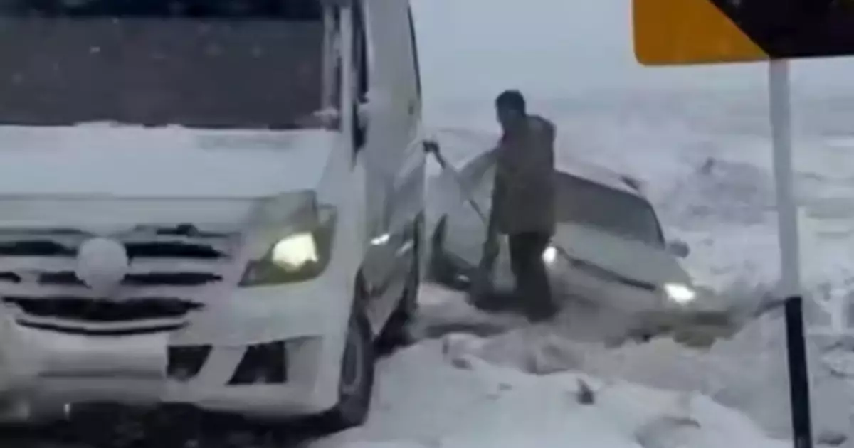  Самара – Шымкент трассасында жолаушылар мінген көлік қар құрсауында қалды 