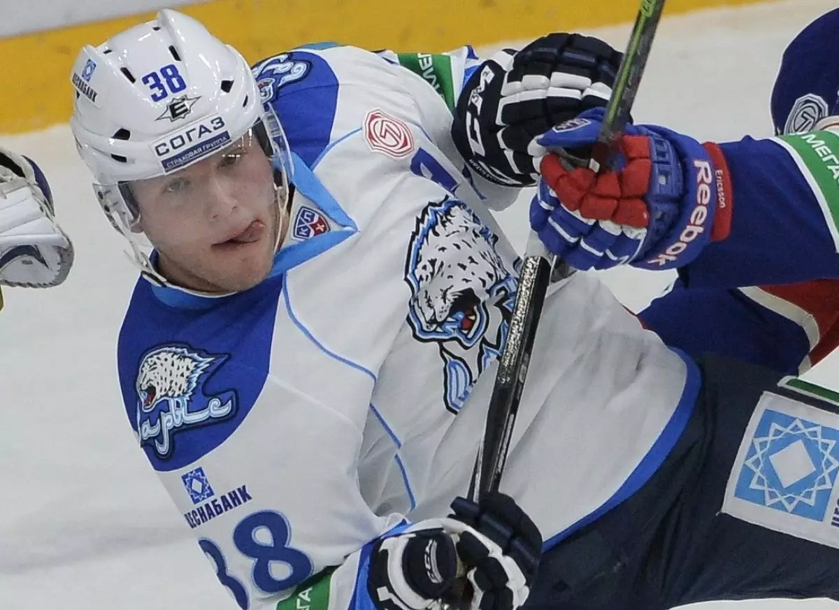 Шайба на олимпийском хоккейном торте