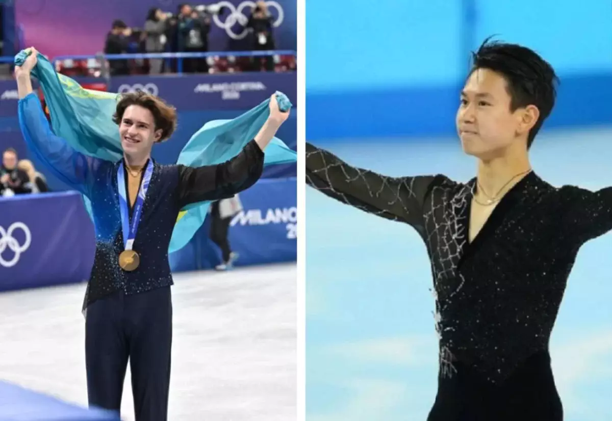 Казахстанцы принесли цветы к памятнику Дениса Тена после победы Шайдорова