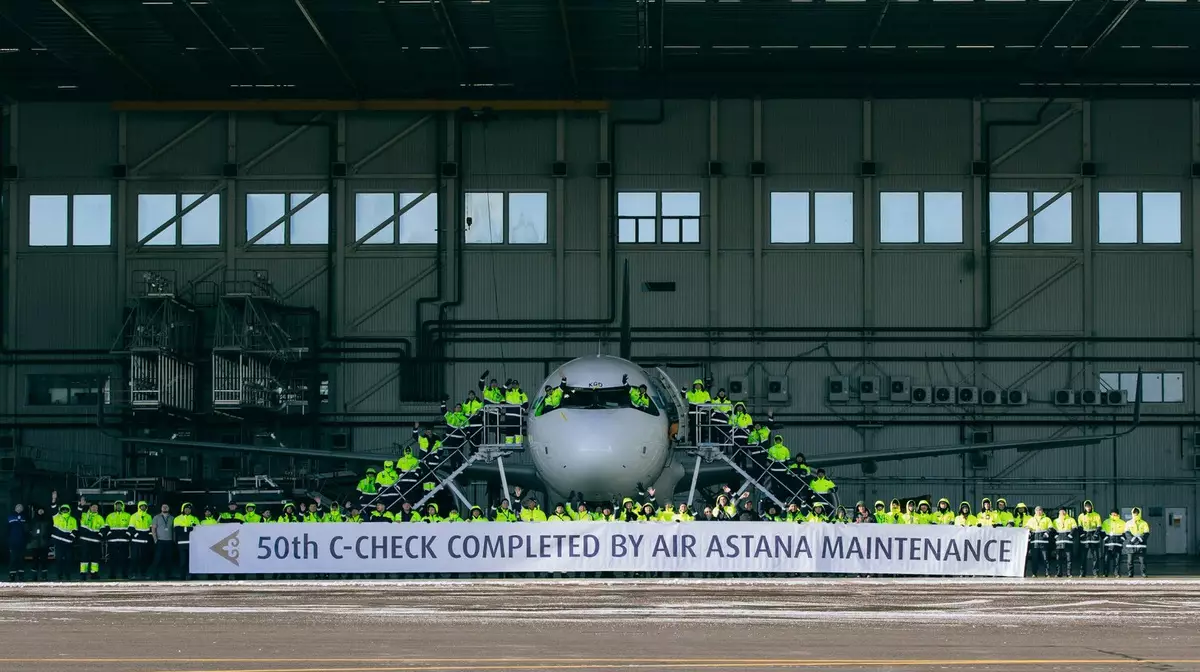 Air Astana провела 50-е техобслуживание C-check в собственном центре