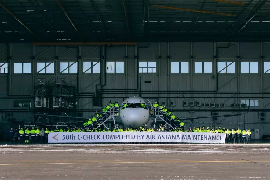 Air Astana-ның инженерлер командасы 50-C-check өткізді