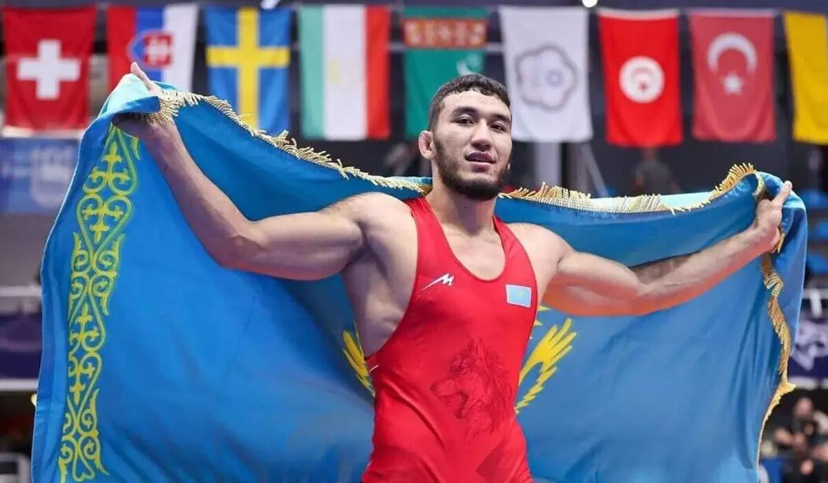 Казахстанский вольник Ризабек Айтмухан выиграл международный турнир в Бишкеке