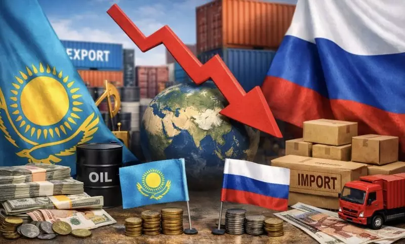 Казахстан стал меньше торговать с Россией