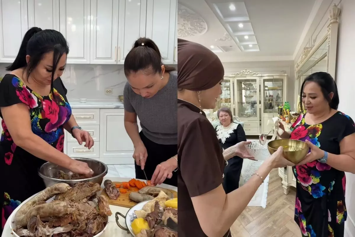 «Үш келінімізден үш перзент»: Гүлзира Айдарбекова немересін қырқынан шығарды (ВИДЕО)