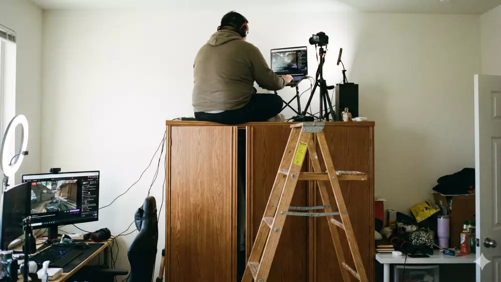 Деньги решают: казахстанский стример уже второй день живёт на шкафу