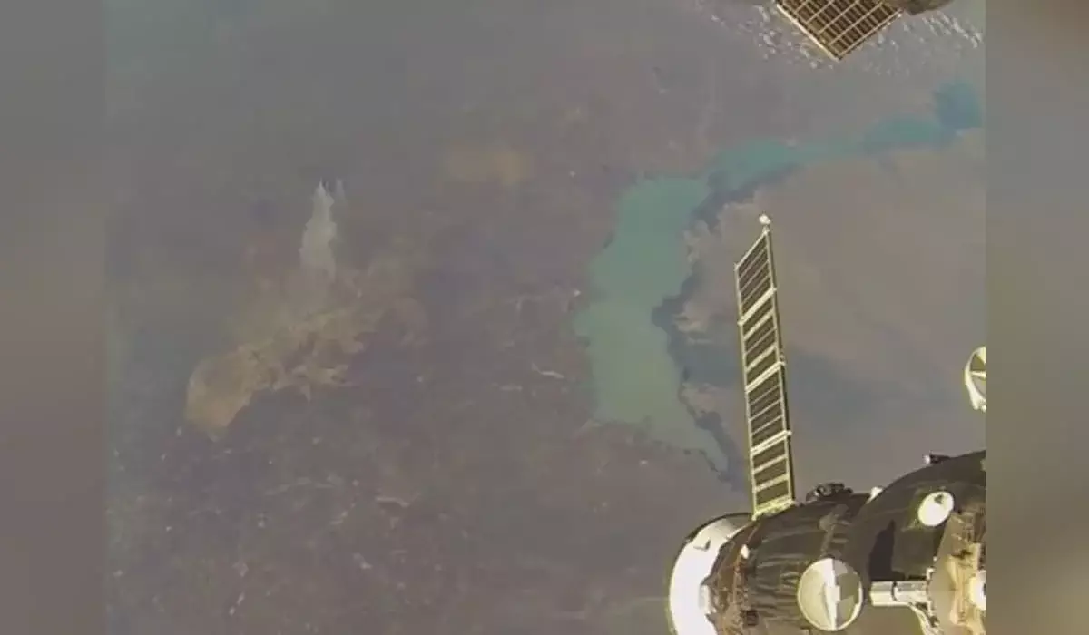 Балхаш с высоты космоса восхитил казахстанцев (ВИДЕО)